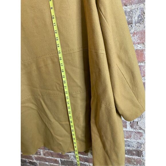 Ulla Popken Vintage Camel Brown Wool Blend Relax Fit Coat Women’s SZ 24/26 - Picture 6 of 11